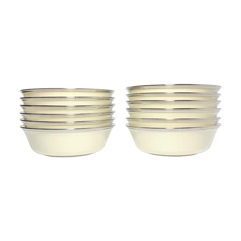 Lenox “Solitaire” Set of 12 Porcelain All Purpose Bowls (Soup Pasta Salad) 6.25”